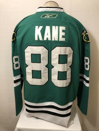 Reebok Ccm Chicago Blackhawks Patrick Kane Sz 52 Hockey Jersey Green Nhl