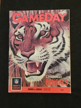 1989 Cleveland Browns Vs Cincinnati Bengals Nfl Game Program