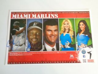 Miami Marlins Cliff Floyd/charles Johnson Autographed Card
