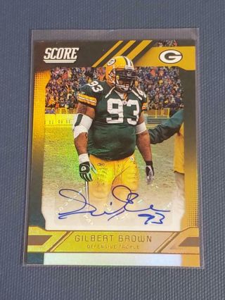 Gilbert Brown Packers Auto 2019 Score Signatures 13