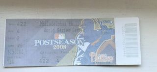 2008 World Series Ticket Stub Philadelphia Phillies - Championship Game 5