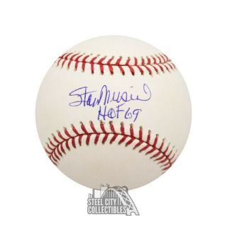 Stan Musial Hof 69 Autographed Official Mlb Baseball - Jsa