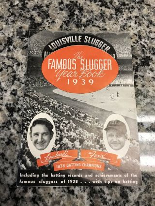 Vintage 1939 Hillerich & Bradsby Famous Slugger Yearbook Foxx And Lombardi Cover