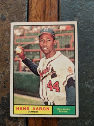 1961 Topps Hank Aaron Milwaukee Braves 415 Ex.