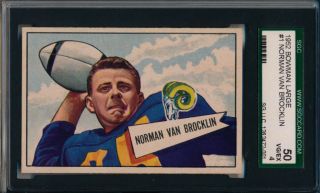 1952 Bowman Large 1 Van Brocklin Sgc 4 583237