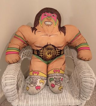1990 Tonka 22” Ultimate Warrior Wwf Wwe Plush Wrestling Buddies Collectible