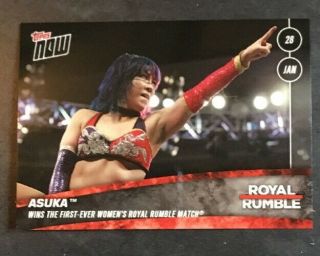 2018 Topps Now Wwe Royal Rumble Winner Asuka 6 Print Run 145 Rare