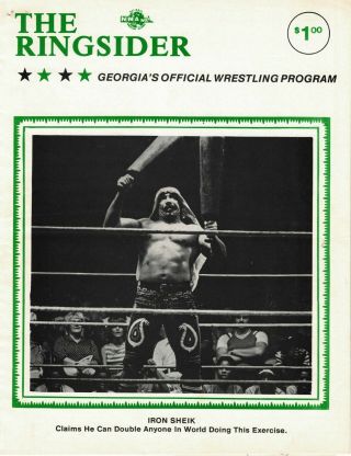 Atlanta Ringsider Wrestling Program (chattanooga Card) Tommy Rich,  Buzz Sawyer