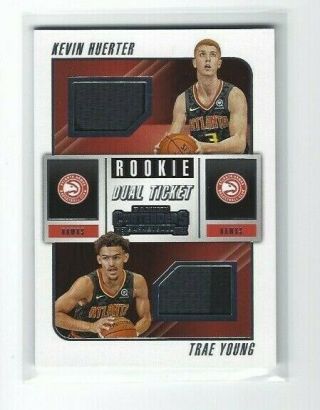 2018 - 19 Panini Contenders Trae Young & Kevin Huerter Dual Jersey,  Hawks Rookie