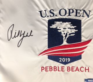 Phil Mickelson Signed 2019 US Open At Pebble Beach Golf Flag - U.  S.  BAS G92726 2