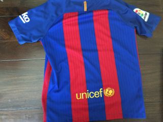 Nike Barcelona Soccer Jersey Youth Medium Red Blue Dri Fit Futbol Boys Kids A0 3