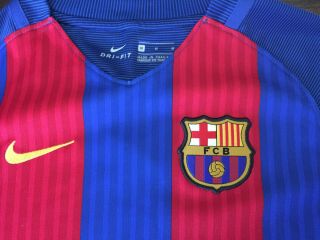 Nike Barcelona Soccer Jersey Youth Medium Red Blue Dri Fit Futbol Boys Kids A0 6
