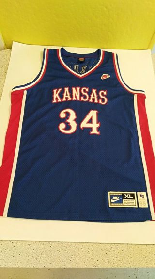 Nike1995 Paul Pierce 34 University Of Kansas Jayhawks Vintage Jersey Men’s Xl