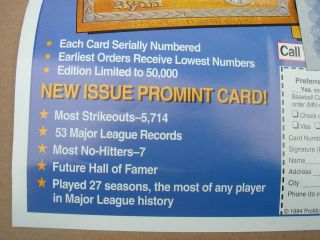 1993 ProMint Nolan Ryan 14 karat White Gold and 22 Karat gold Card Texas Rangers 4