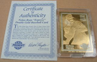 1993 ProMint Nolan Ryan 14 karat White Gold and 22 Karat gold Card Texas Rangers 5