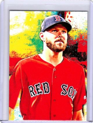 2019 Chris Boston Red Sox Baseball 1/1 Art Aceo Sketch Print Card By:q