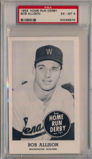 1959 Home Run Derby Allison,  Bob PSA 6 580156 3