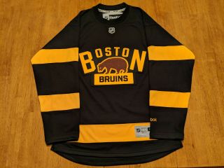 Boston Bruins Reebok Alternate Hockey Jersey Mens Small - Vintage Sweater Style