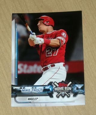 2018 Topps Home Run Challenge Unscratched Unredeemed Mike Trout Hrc - Mt