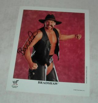 1998 Hand Signed Wwf Wwe Wrestling Autograph Bradshaw 8 X 10 Color Photo