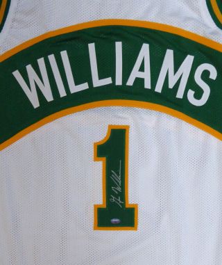Seattle Sonics Gus Williams Autographed Signed White Jersey Mcs Holo 106741