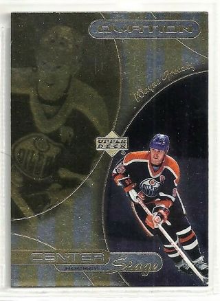Wayne Gretzky 1999 - 00 Upper Deck Ovation Oilers Center Stage Insert Cs - 12