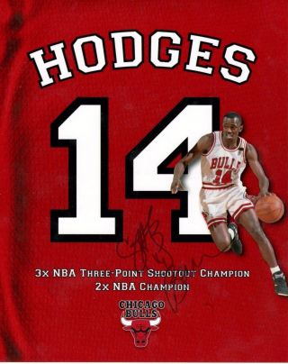 Craig Hodges Authentic Autographed Signed Chicago Bulls Great 8x10 Photo W/coa