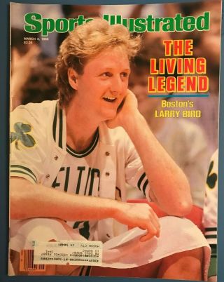 Sports Illustrated March 3,  1986 The Living Legend Boston 