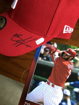 Bryce Harper Philadelphia Phillies Autograph Hat Signed Hologram Phestival