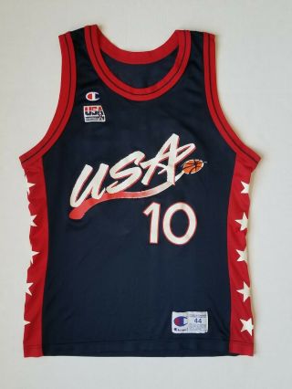 Vintage Champion Dream Team 1996 Usa Olympic Jersey Reggie Miller Size 44