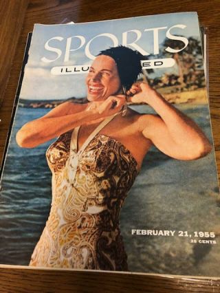 February 21,  1955 Betty Di Bugnano Swimsuit Sports Illustrated No Label