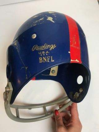 Vintage York Giants Football Helmet Rawlings USA HNFL 9 