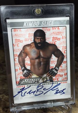 Kimbo Slice Inscribed On Card Auto 2009 Topps/ufc The Ultimate Fighter Rip