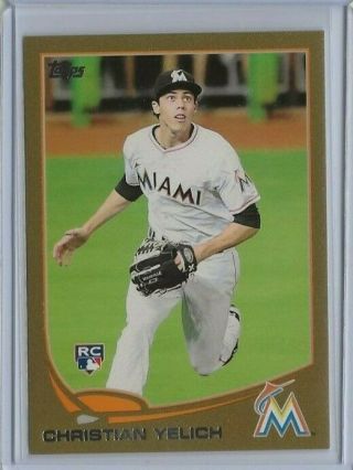 2013 Topps Update Christian Yelich Rc Gold 1700/2013 Us290 Maimi Marlins Rookie