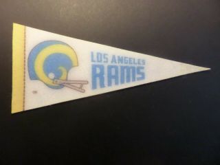 1980s Los Angeles Rams Football Mini Pennant 4 X 9 Really