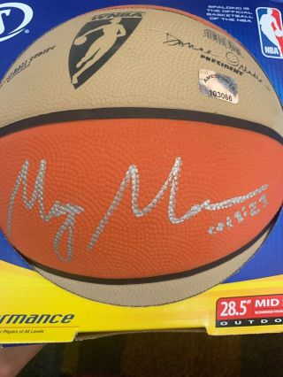 Minnesota Lynx Signed Wnba Basketball.  Maya Moore.