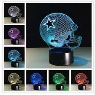 Nfl Dallas Cowboys 3d Night Light 7 Color Change Led Table Lamp Great Gift