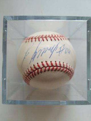 Lee Smith Autographed Signed Rawlings Baseball With Case Hall Of Fame