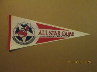 Mlb Cleveland Indians Vintage 1981 All Star Game Team Logo Baseball Pennant