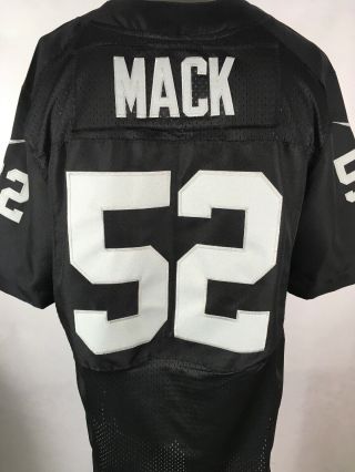 Nike On Field Oakland Raiders 52 Khalil Mack Jersey Stitched Sz 44 Euc