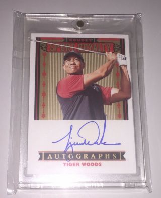 2019 Goodwin Champions Tiger Woods Goudey Sports Royalty Auto Ssp