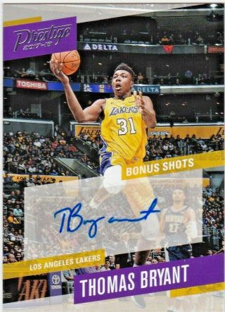 Thomas Bryant L.  A Lakers Washington Wizards 2017 - 18 Prestige Bonus Shots Auto Rc