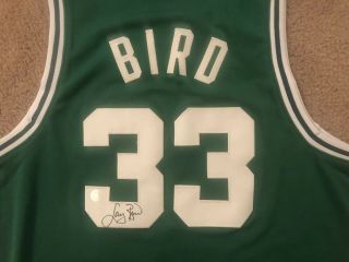 Autographed Authentic Mitchell & Ness Larry Bird Boston Celtics Jersey Green 3xl