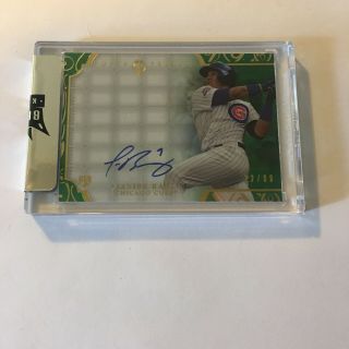 2015 Topps Tribute Green Javier Baez Cubs Rc Rookie Auto /99