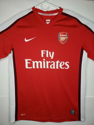 Nike Fit Dry Arsenal Fc Fly Emirates Soccer Jersey Size Men’s Medium