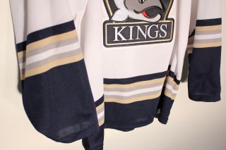 Victoria Salmon Kings White Jersey Large SP away authentic stitched ECHL 5