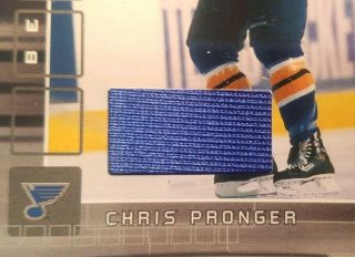 Chris Pronger 2001 - 02 Be A Player UM He Shoots He Scores 1/ 20 Game - Jersey 2