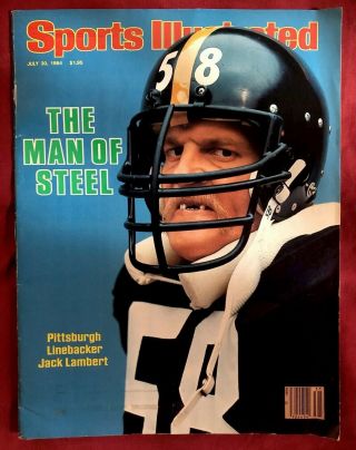 Sports Illustrated July 30,  1984 Pittsburgh Steelers Jack Lambert No Label
