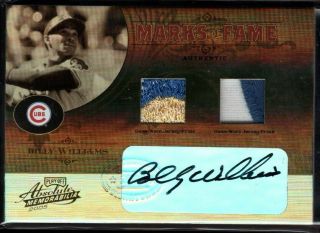 Billy Williams /10 Auto Prime Jersey Patch 2005 Absolute Marks Of Fame Autograph