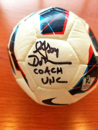 Unc Tar Heels National Champs Coach Anson Dorrance Autographed Soccer Ball